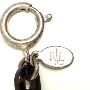 Lauren Ralph Lauren Vintage Faux Tortoise & Silver Link Earrings & Bracelet